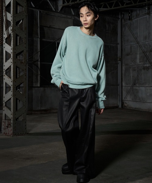 LANDNESS(ランドネス)の「【LANDNESS/ランドネス】Double-Faced Reversible Knit Sweatshirt/ダブルフェイス リバーシブル ニットスウェット(スウェット・メンズ・ブラック×レッド/チャコールグレー/グレー・M/L)」の14枚目の写真
