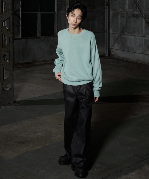 LANDNESS(ランドネス)の「【LANDNESS/ランドネス】Double-Faced Reversible Knit Sweatshirt/ダブルフェイス リバーシブル ニットスウェット(スウェット・メンズ・ブラック×レッド/チャコールグレー/グレー・M/L)」の15枚目の写真