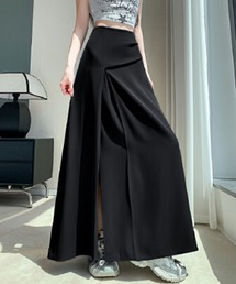 ロングフレアスリットスカート