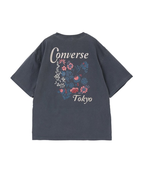 CONVERSE TOKYO（コンバーストウキョウ）の「BACK FLOWER PRINT TEE（Tシャツ/カットソー・レディース・レッド/ブルー/ブラック・MEDIUM/SMALL）」の13枚目の写真