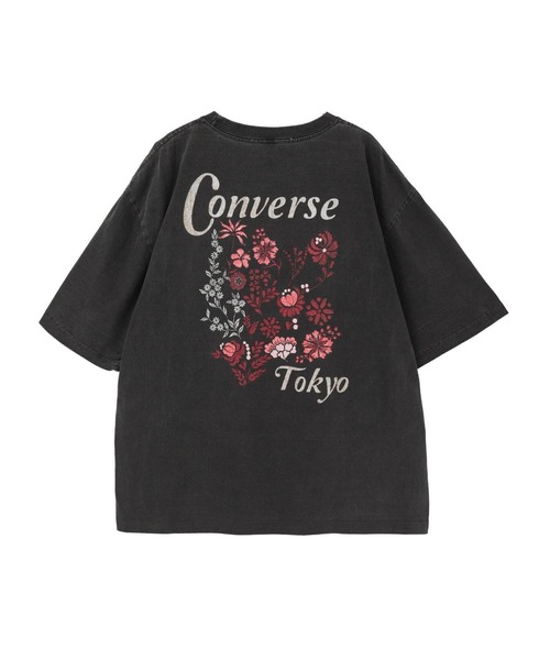 CONVERSE TOKYO（コンバーストウキョウ）の「BACK FLOWER PRINT TEE（Tシャツ/カットソー・レディース・レッド/ブルー/ブラック・MEDIUM/SMALL）」の15枚目の写真