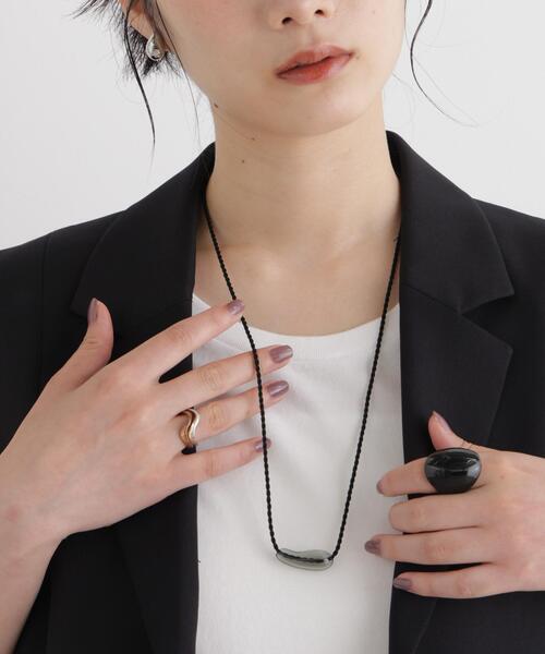 on the sunny side of the street(オンザサニーサイドオブザストリート)の「on the sunny side of the street/Glass Beads 4way Necklace(ネックレス・レディース・ブラック・FREE)」の3枚目の写真