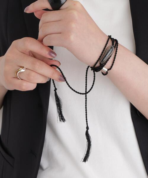 on the sunny side of the street(オンザサニーサイドオブザストリート)の「on the sunny side of the street/Glass Beads 4way Necklace(ネックレス・レディース・ブラック・FREE)」の4枚目の写真