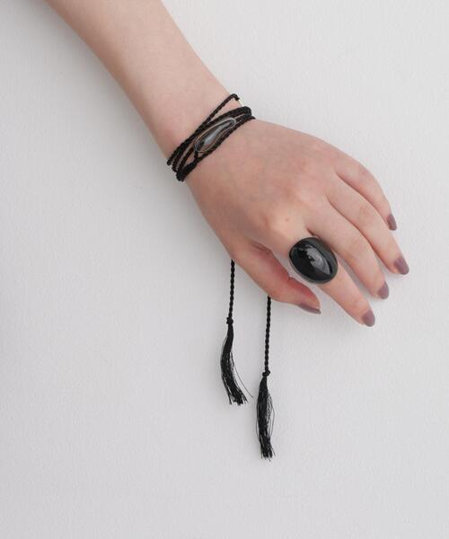 on the sunny side of the street(オンザサニーサイドオブザストリート)の「on the sunny side of the street/Glass Beads 4way Necklace(ネックレス・レディース・ブラック・FREE)」の5枚目の写真