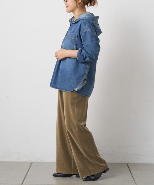 PUAL CE CIN(ピュアルセシン)の「ピグメントベロアパンツ(その他パンツ・レディース・スミクロ/ベージュ・FREE)」の21枚目の写真