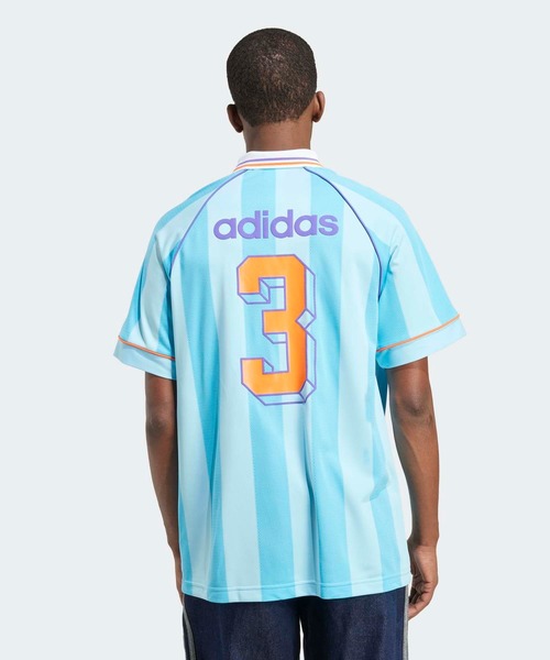 adidas（アディダス）の「ジャカード・ストライプ・ジャージー JCQUARD JERSEY / アディダスオリジナルス adidas Originals（Tシャツ/カットソー・メンズ・ブルー・SMALL/MEDIUM/LARGE/X-LARGE/XX-LARGE/X-SMALL/3XL）」の9枚目の写真