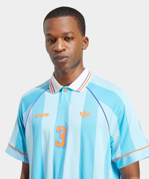 adidas（アディダス）の「ジャカード・ストライプ・ジャージー JCQUARD JERSEY / アディダスオリジナルス adidas Originals（Tシャツ/カットソー・メンズ・ブルー・SMALL/MEDIUM/LARGE/X-LARGE/XX-LARGE/X-SMALL/3XL）」の10枚目の写真