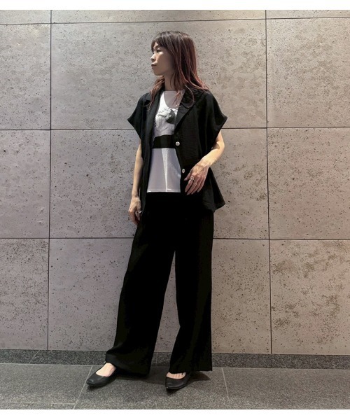 Desert Rose(デザートローズ)の「【DESERT ROSE/デザートローズ】ハーフスリーブジャケット(その他アウター・レディース・ブラック・FREE)」の2枚目の写真