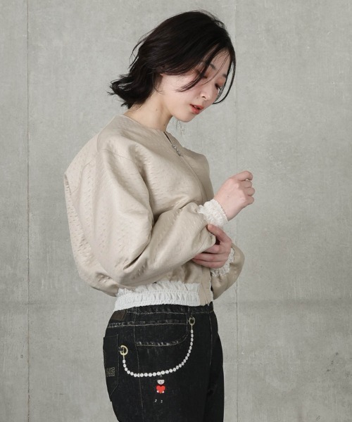 STUDIO PICONE(スタジオピッコーネ)の「パールデニム風プリントパンツ(その他パンツ・レディース・ライトブルー/ネイビー/ブラック/ベージュ・S/L/M/LL)」の19枚目の写真