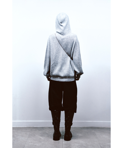 DEINET(ダイニット)の「BASIC LOGO KNIT HOODIE IN MELANGE GREY(ニット/セーター・レディース・その他・FREE)」の4枚目の写真