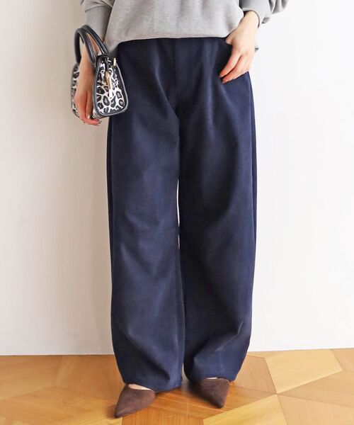 le.coeur blanc（ルクールブラン）の「コーデュロイカーブパンツ（その他パンツ・レディース・ネイビー/オフホワイト・38/36）」の14枚目の写真