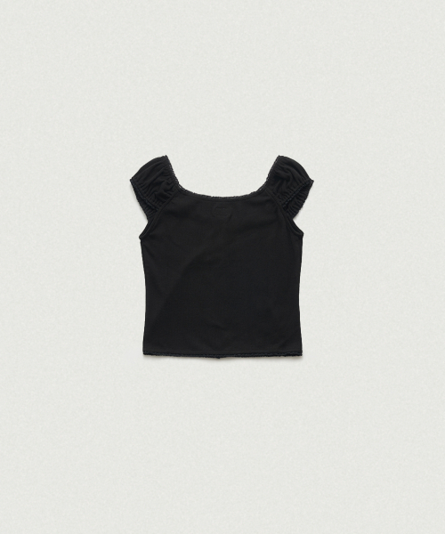 セール】Corin Button Sleeveless Top_Black（Tシャツ/カットソー 