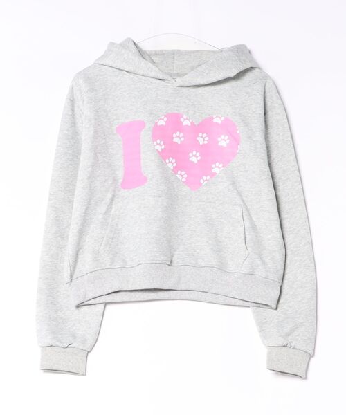 ViViDAY(ビビデー)の「猫モチーフinハートロゴプリントショートパーカー(パーカー・レディース・ホワイト・M)」の15枚目の写真