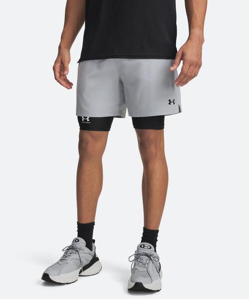 UNDER ARMOUR(アンダーアーマー)の「UAバニッシュ ウーブンショーツ2.0(トレーニング/メンズ)(その他パンツ・メンズ・グレー・M/L/XL/2XL)」の1枚目の写真
