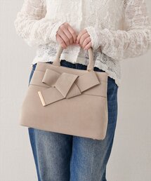 natural couture | スエードリボンアイコンバッグ(ハンドバッグ)