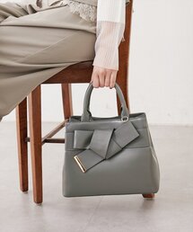 natural couture | スエードリボンアイコンバッグ(ハンドバッグ)