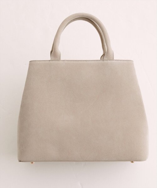 natural couture(ナチュラルクチュール)の「スエードリボンアイコンバッグ(ハンドバッグ・レディース・ベージュ/チャコールグレー/ボルドー/ブラウン・FREE)」の13枚目の写真