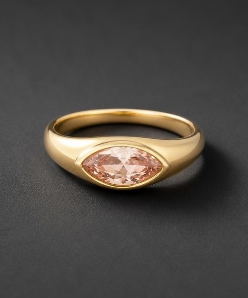 Burner(バーナー)の「【lux sea jewelry(ラックス・シー・ジュエリー)】ステンレス マーキスカット カラーストーンリング lux-ring-20-13【RBTS】(リング・レディース・ピンク/ホワイト/パープル/グリーン・12号/14号)」の1枚目の写真
