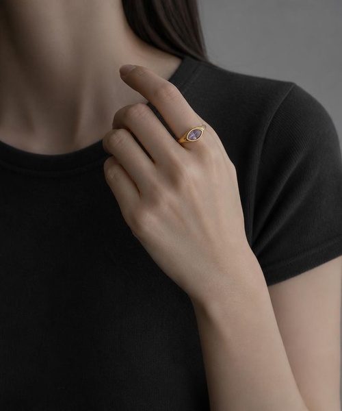 Burner(バーナー)の「【lux sea jewelry(ラックス・シー・ジュエリー)】ステンレス マーキスカット カラーストーンリング lux-ring-20-13【RBTS】(リング・レディース・ピンク/ホワイト/パープル/グリーン・12号/14号)」の16枚目の写真