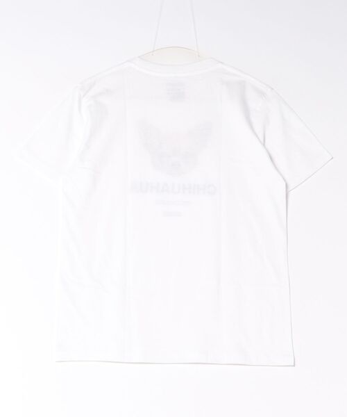 Moftique(モフティック)の「Moftique(モフティック) エントリーモデル 半袖Tシャツ アニマル チワワ クリーム 犬 ドッグ ペット インクジェットプリント 褪せ感 4.0オンス 薄手 トップス カットソー 夏 カジュアル レディース ユニセックス(Tシャツ/カットソー・レディース・ホワイト・S)」の2枚目の写真