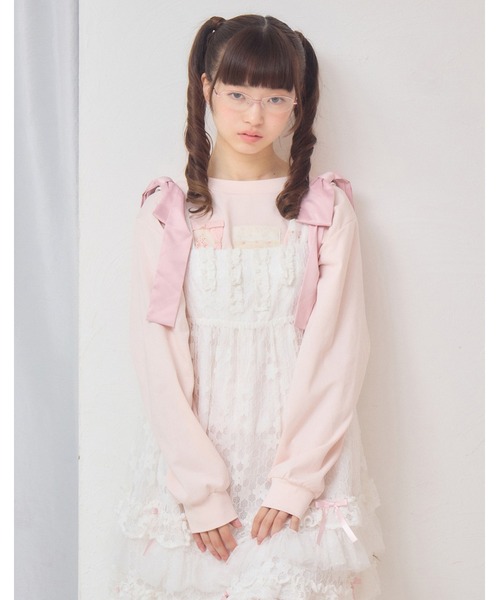 Lolime by mellfy memory(ロリミー バイ メルフィーメモリー)の「satin ribbon lace mini dress(ワンピース・レディース・ホワイト/ピンク・M/LL)」の10枚目の写真