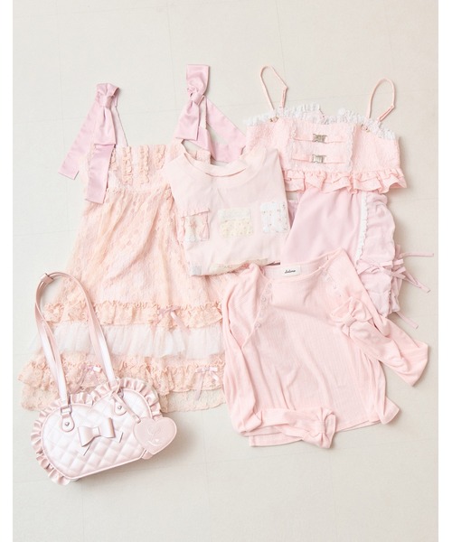 Lolime by mellfy memory(ロリミー バイ メルフィーメモリー)の「satin ribbon lace mini dress(ワンピース・レディース・ホワイト/ピンク・M/LL)」の19枚目の写真