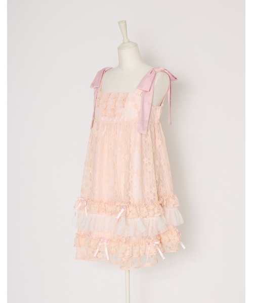 Lolime by mellfy memory(ロリミー バイ メルフィーメモリー)の「satin ribbon lace mini dress(ワンピース・レディース・ホワイト/ピンク・M/LL)」の21枚目の写真