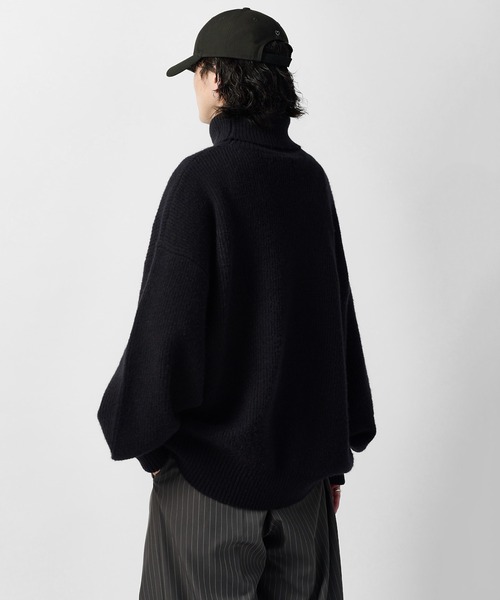 Lui's(ルイス)の「【Neucon】OVERTOP LOOSE TURTLENECK KNIT / 畦編みオーバートップルーズタートルネックニット(ニット/セーター・メンズ・ブラウン/ブラック/ネイビー/グレー・2/1)」の9枚目の写真