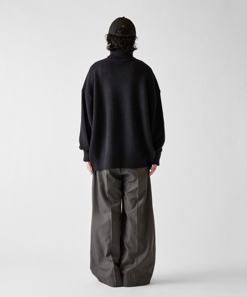 Lui's(ルイス)の「【Neucon】OVERTOP LOOSE TURTLENECK KNIT / 畦編みオーバートップルーズタートルネックニット(ニット/セーター・メンズ・ブラウン/ブラック/ネイビー/グレー・2/1)」の18枚目の写真