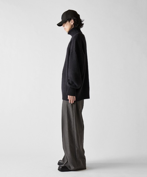 Lui's(ルイス)の「【Neucon】OVERTOP LOOSE TURTLENECK KNIT / 畦編みオーバートップルーズタートルネックニット(ニット/セーター・メンズ・ブラウン/ブラック/ネイビー/グレー・2/1)」の17枚目の写真
