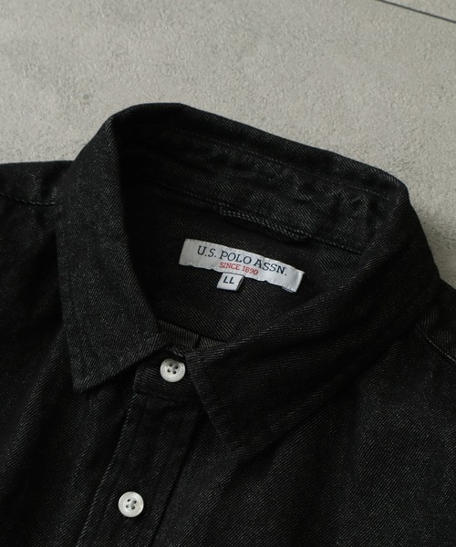 U.S. POLO ASSN.(ユーエスポロアッスン)の「【U.S. POLO ASSN./ユーエスポロアッスン】ワンポイント ダブルホースマン刺繍 8.5ozデニム ブロード ロングスリーブシャツ(シャツ/ブラウス・メンズ・ライトブルー/ダークグレー/ネイビー・M/L/LL)」の22枚目の写真