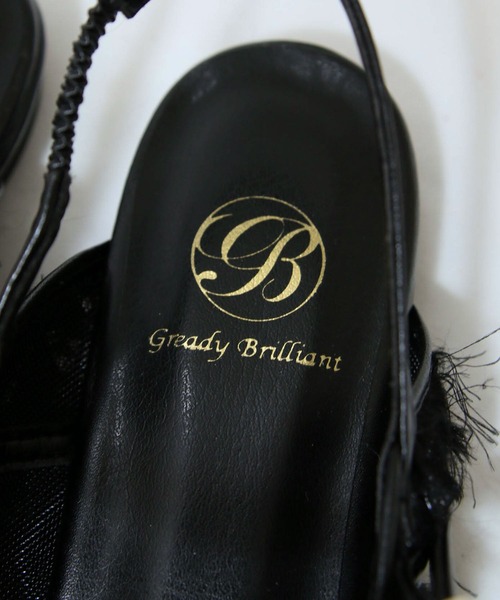 Gready Brilliant(グレディブリリアン)の「シャギーフラットスリング(パンプス・レディース・ブラック・37/36/38)」の16枚目の写真