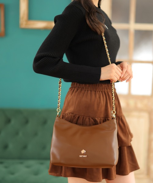 MARY QUANT（マリークワント）の「ロゴメタルチェーン ショルダー（ショルダーバッグ・レディース・ブラック/ボルドー/ブラウン・FREE）」の14枚目の写真