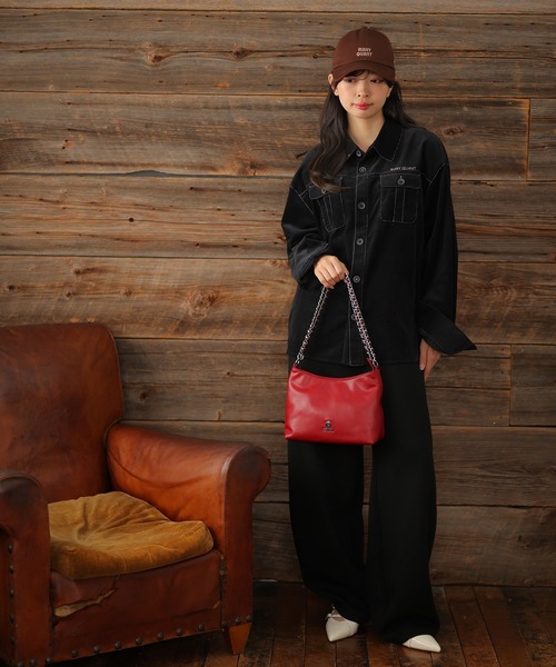 MARY QUANT（マリークワント）の「ロゴメタルチェーン ショルダー（ショルダーバッグ・レディース・ブラック/ボルドー/ブラウン・FREE）」の10枚目の写真