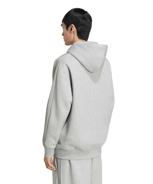 adidas(アディダス)の「アディダス adidas エッセンシャルズ プラス ルーズフィット コンテンポラリー スペーサーニット フルジップパーカー(パーカー・メンズ・グレー・S/M/L/LL/3L)」の2枚目の写真