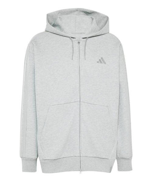 adidas(アディダス)の「アディダス adidas エッセンシャルズ プラス ルーズフィット コンテンポラリー スペーサーニット フルジップパーカー(パーカー・メンズ・グレー・S/M/L/LL/3L)」の10枚目の写真