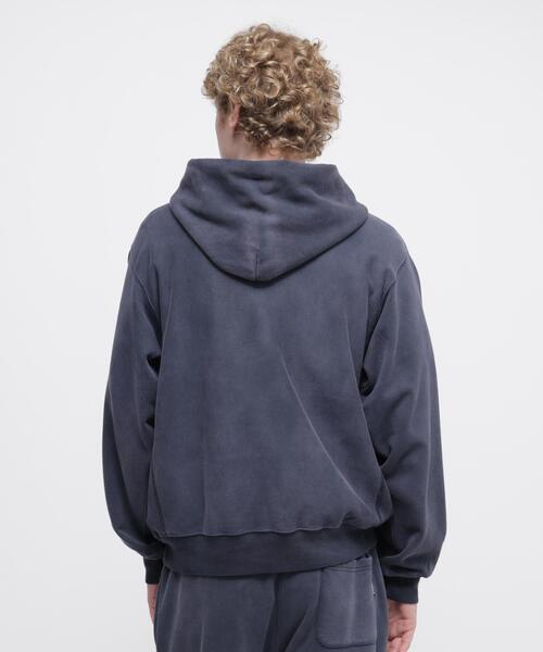 AVIREX（アヴィレックス）の「FADED USAFA HALF ZIP HOODIE / フェード ユーエスエアフォース ハーフジップ フーディ / AVIREX / アヴィレックス（パーカー・メンズ・チャコールグレー/ネイビー・L/M/XL/2XL）」の3枚目の写真