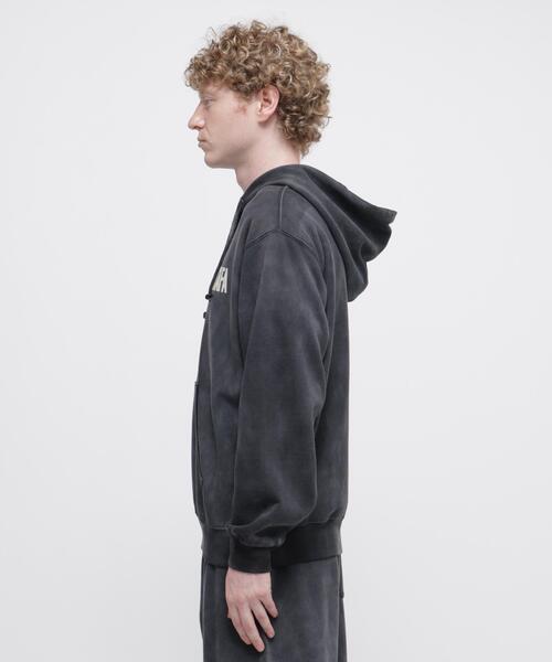 AVIREX（アヴィレックス）の「FADED USAFA HALF ZIP HOODIE / フェード ユーエスエアフォース ハーフジップ フーディ / AVIREX / アヴィレックス（パーカー・メンズ・チャコールグレー/ネイビー・L/M/XL/2XL）」の10枚目の写真