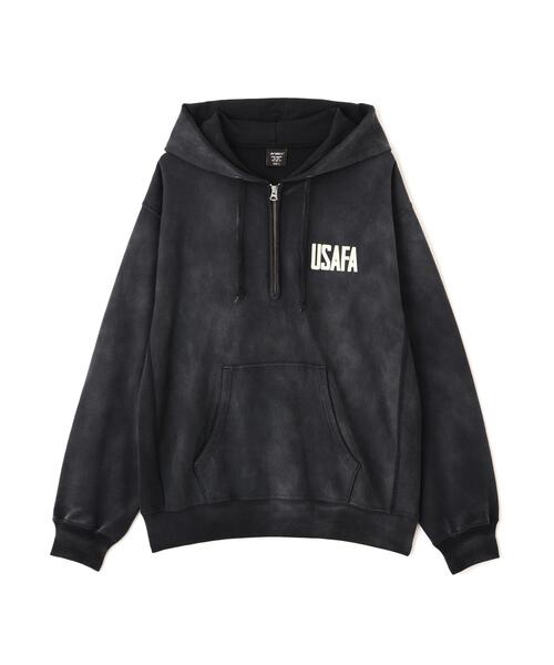 AVIREX（アヴィレックス）の「FADED USAFA HALF ZIP HOODIE / フェード ユーエスエアフォース ハーフジップ フーディ / AVIREX / アヴィレックス（パーカー・メンズ・チャコールグレー/ネイビー・L/M/XL/2XL）」の17枚目の写真
