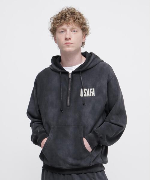 AVIREX（アヴィレックス）の「FADED USAFA HALF ZIP HOODIE / フェード ユーエスエアフォース ハーフジップ フーディ / AVIREX / アヴィレックス（パーカー・メンズ・チャコールグレー/ネイビー・L/M/XL/2XL）」の21枚目の写真