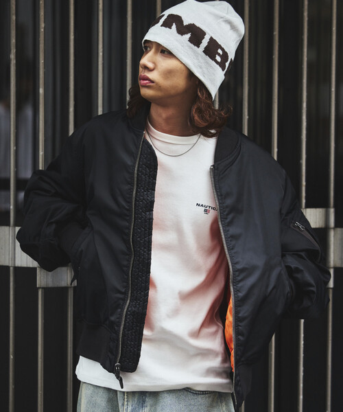 FREAK'S STORE(フリークスストア)の「MA-1 FLIGHT JACKET(ブルゾン・メンズ・ブラック/グレー・MEDIUM/SMALL/LARGE)」の2枚目の写真