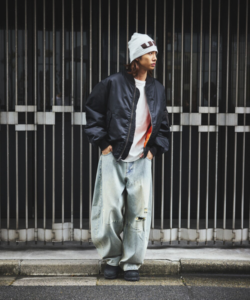 FREAK'S STORE(フリークスストア)の「MA-1 FLIGHT JACKET(ブルゾン・メンズ・ブラック/グレー・MEDIUM/SMALL/LARGE)」の10枚目の写真