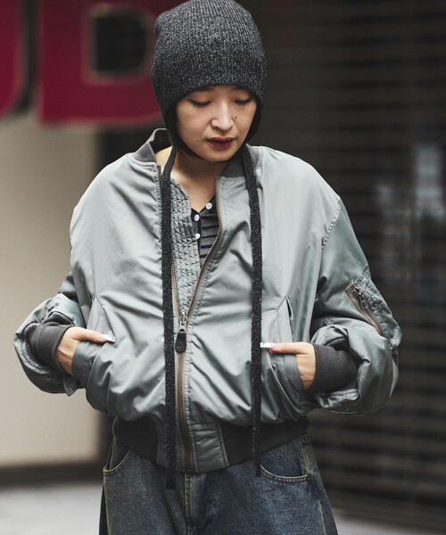 FREAK'S STORE(フリークスストア)の「MA-1 FLIGHT JACKET(ブルゾン・メンズ・ブラック/グレー・MEDIUM/SMALL/LARGE)」の13枚目の写真