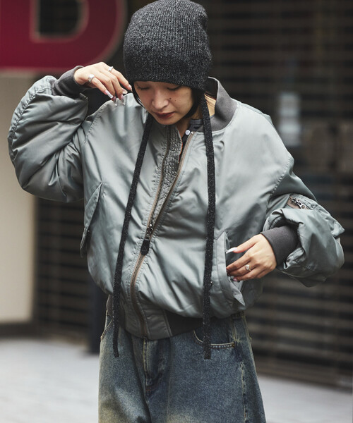 FREAK'S STORE(フリークスストア)の「MA-1 FLIGHT JACKET(ブルゾン・メンズ・ブラック/グレー・MEDIUM/SMALL/LARGE)」の14枚目の写真