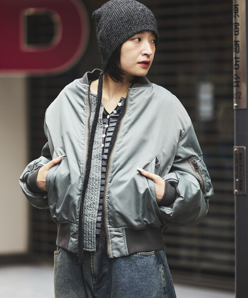FREAK'S STORE(フリークスストア)の「MA-1 FLIGHT JACKET(ブルゾン・メンズ・ブラック/グレー・MEDIUM/SMALL/LARGE)」の15枚目の写真
