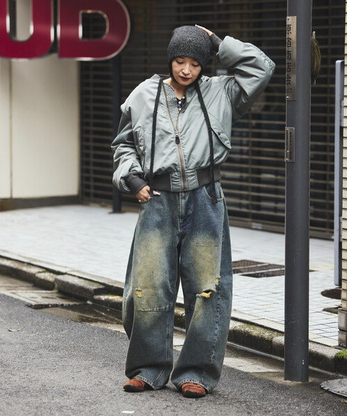 FREAK'S STORE(フリークスストア)の「MA-1 FLIGHT JACKET(ブルゾン・メンズ・ブラック/グレー・MEDIUM/SMALL/LARGE)」の16枚目の写真