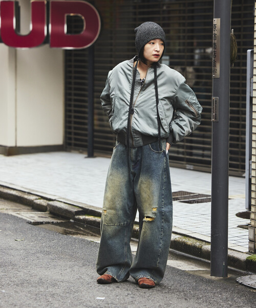 FREAK'S STORE(フリークスストア)の「MA-1 FLIGHT JACKET(ブルゾン・メンズ・ブラック/グレー・MEDIUM/SMALL/LARGE)」の17枚目の写真