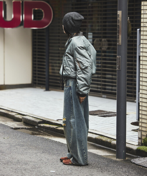 FREAK'S STORE(フリークスストア)の「MA-1 FLIGHT JACKET(ブルゾン・メンズ・ブラック/グレー・MEDIUM/SMALL/LARGE)」の18枚目の写真