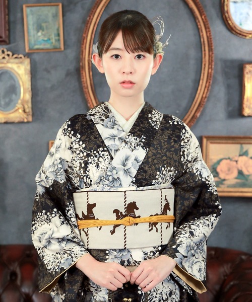 レディース 洗える着物 単品 袷着物 2026-27 新作 S/M/L/LL サイズ