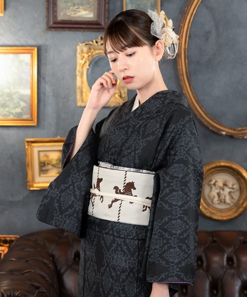 レディース 洗える着物 単品 袷着物 2026-27 新作 S/M/L/LL サイズ